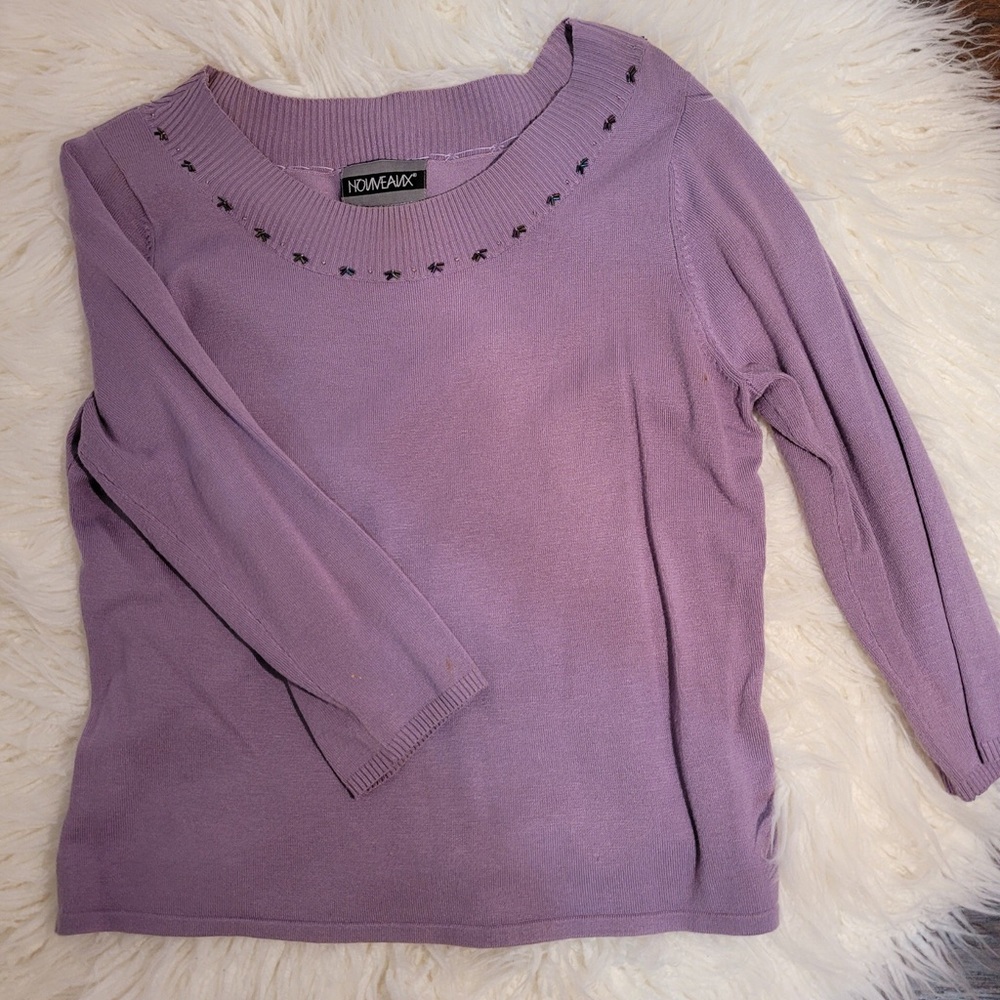 large purple sweater